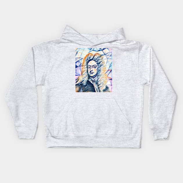 Joseph Addison Portrait | Joseph Addison Artwork 12 Kids Hoodie by JustLit